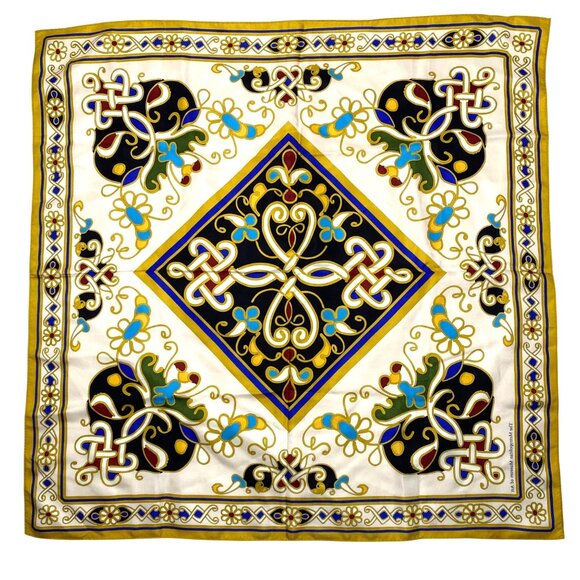 Metropolitan Museum Of Art MMOA Silk Scarf Celtic Knot Design Multicolor - Picture 1 of 9